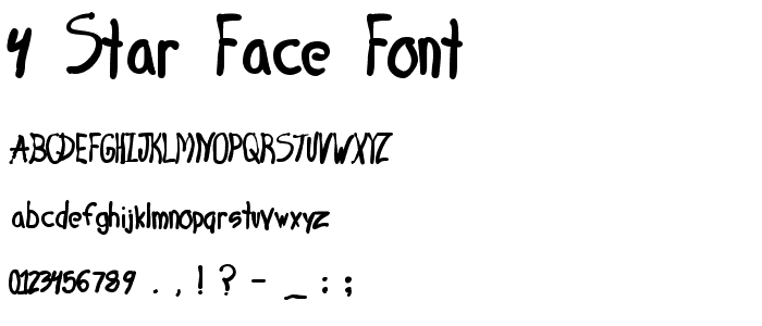 4 Star Face Font font